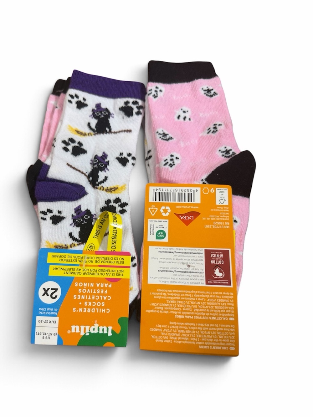 4 Pair Of Halloween Socks By Lupilu Shoe Size 9.5T - 12.5T